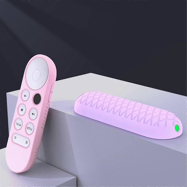 Mjukt silikonfodral för Google Chromecast fjärrkontroll skyddsskal för Google TV 2020 Vo Light Blue