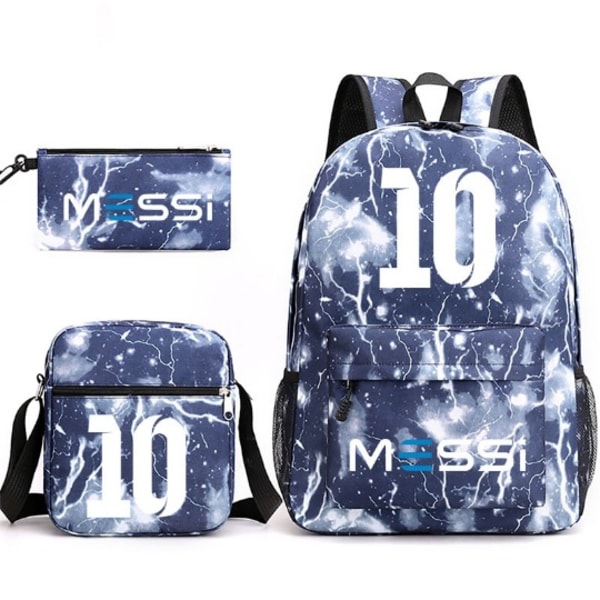Messi 3 osaa Setit Reppu Mochila Lasten Tilavuus Laukut Lightning Blue 3