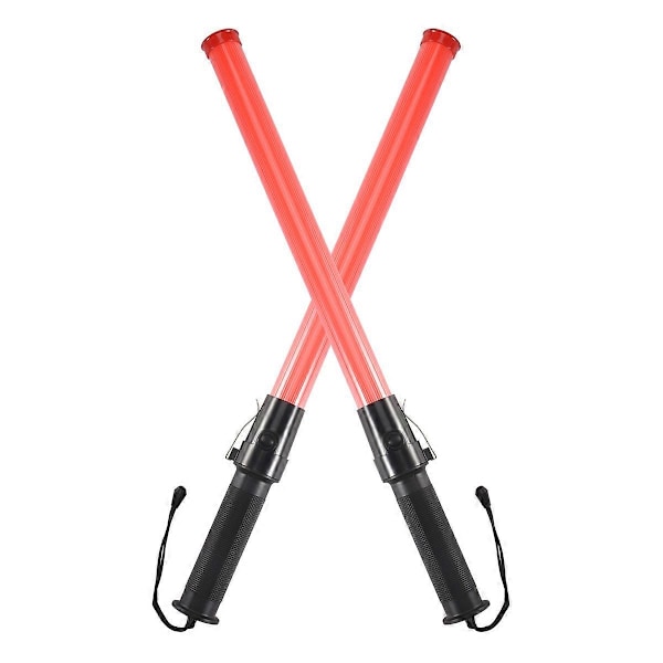 2-pack 53 cm Signal Trafiksäkerhet LED-ljus Trafikstavar för Parkeringsguider