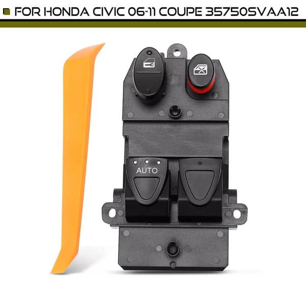 Elektrisk vindusbryter for førerdør til Honda Civic Coupe 2006-2011, direkte erstatning
