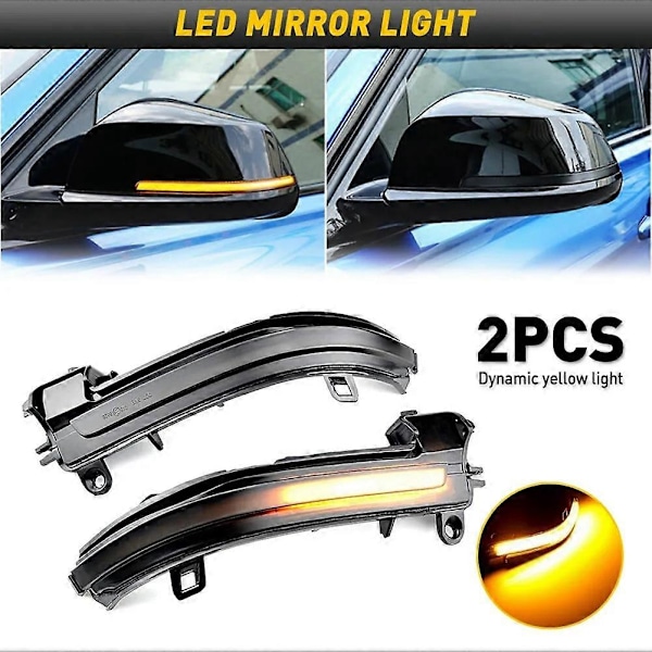 Dynamisk LED Sidobackspegel Blinkers Lampa för BMW 1 2 3 4 Serie F20 F21 F22 F30 63137280771, 6