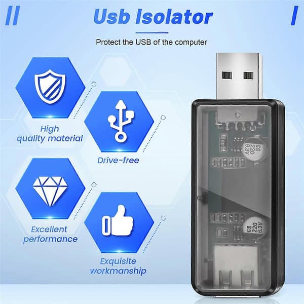 ADUM3160 USB Isolator Modul USB til USB Spændingsisolator Modul Understøtter 12Mbps, Bruges til at Isolere Støj
