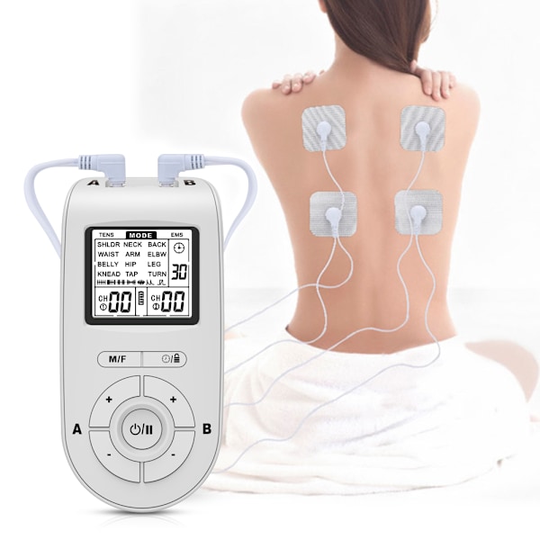 24-Modus Tens-maskin | Smertelindrende elektroder | Pulsmassasje | Nervestimulator