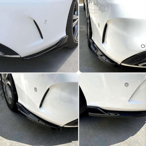For C-Class W205 C180 C200 C300 C43 C63 2015-2021 Bakre Støtfanger Leppe Diffuser Splitter Luftventil Trim