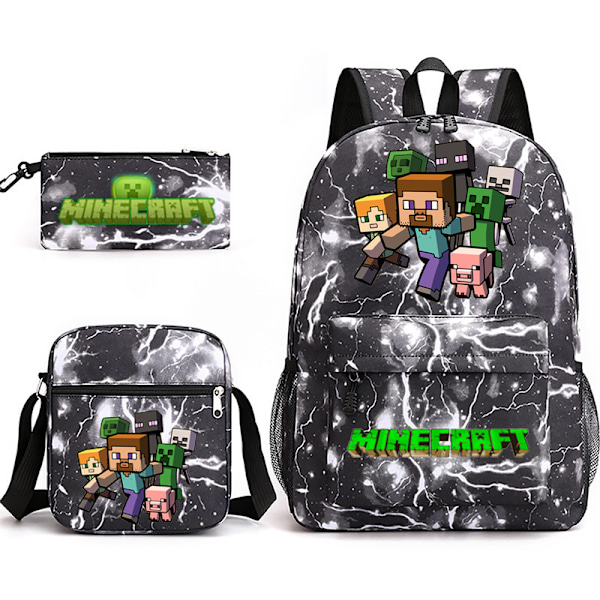 Minecraft 3 kpl Reppusetti Mochila Lasten Tilavat Laukut-2 3_02