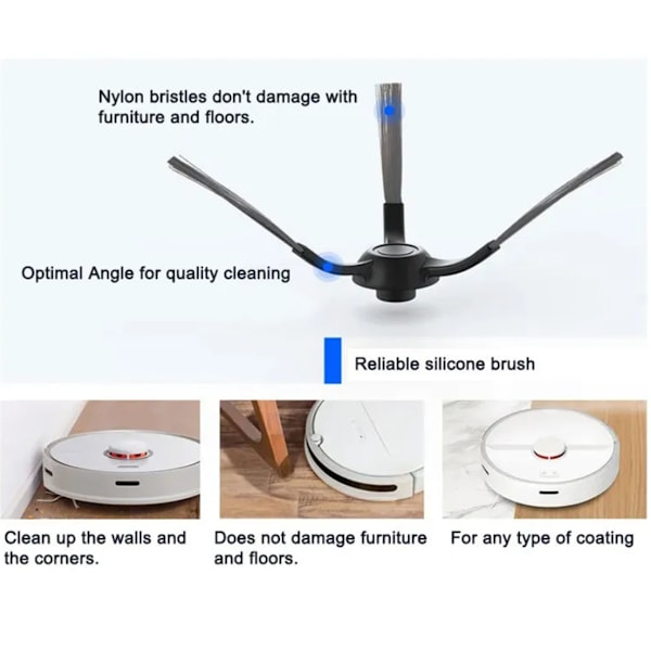 16 kpl:n lisävarustepaketti Xiaomi Mi Robot Vacuum-Mop Pro STYTJ02YM 2S 3C Viomi V2 V3 SE Conga 3490 3690 -robotti-imurille