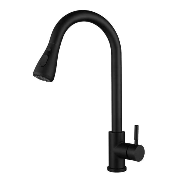 Maple Köksblandare med Utdragbar Spray black