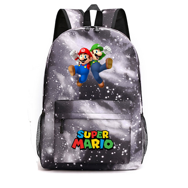 Mario Reppu Mochila Lasten Tilavat Laukut-1 Starry sky gray