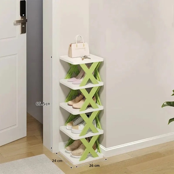 Tier Multi-Purpose Plads Organizer til Hjemme DIY Opbevaringsreol 3 layers green