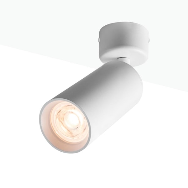 Vegg- og taklampe Aluminium Spotlight GU10 Sokkel Justerbar 360 ° 1 unit White