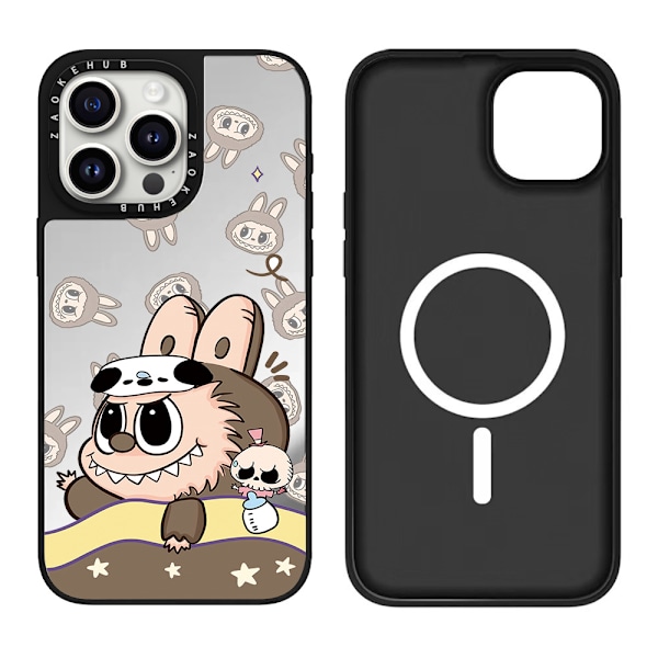 LABUBU mönstrade telefonfodral för olika iPhone-modeller med Magsafe D-MagSafe iPhone 13 Pro Max