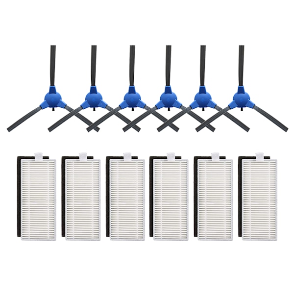 HEPA-filter til Cecotec Conga Excellence 1090 robotstøvsuger, reservedelssæt 12 PCS