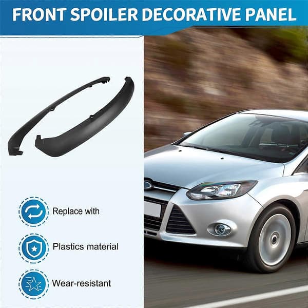 2 stk. Frontfangerleppe Spoiler Luft Hakesplitter Nedre Kappe Panel for Ford Focus 2012-2014 FO10952