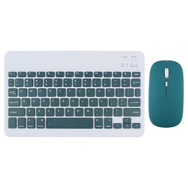 Langaton näppäimistö ja hiiri iPad Air 5, 4 Pro, 11, Bluetooth, espanja, englanti, Android, iOS, Windows, puhelin, tabletti dark green english