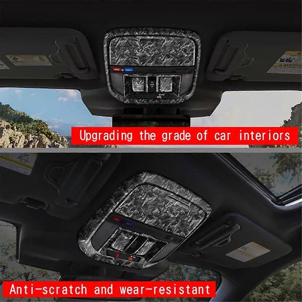 Bil Front Læselampe Ramme Brilleboks Trim Cover Sticker til Subaru Forester 2025 Interiør Tilbehør Forging Pattern