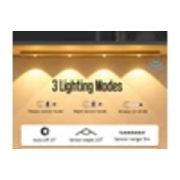 20cm LED Sladdlös Garderobsbelysning Rörelsesensor Lampa 3 Färger Interlace Floodlight Batteridriven Uppladdningsbar Silver