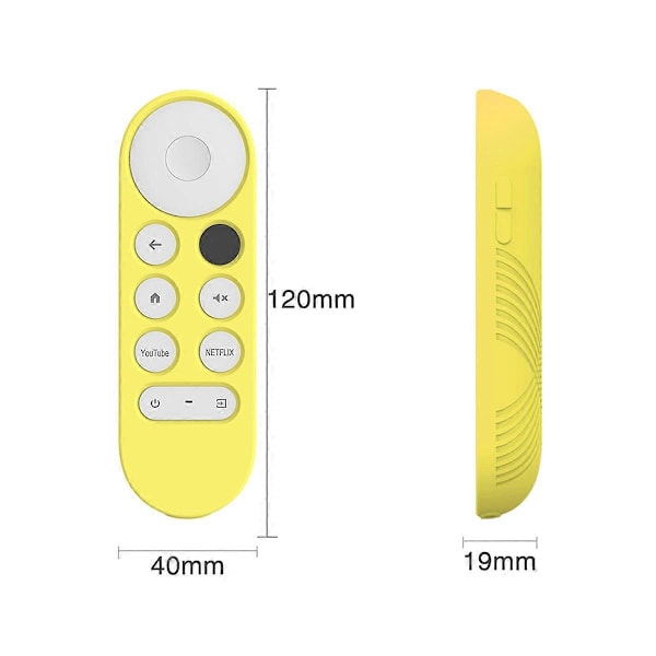 Mjukt silikonfodral för Google Chromecast fjärrkontroll skyddsskal för Google TV 2020 Vo Light Blue