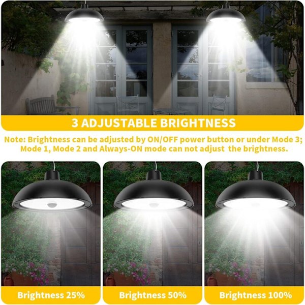 78LED Solcellelamper Udendørs 4 Tilstande med Bevægelsessensor