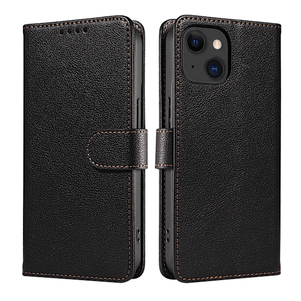 Varkaudenestolla varustettu nahkainen puhelinkotelo, läppäkansi, sopii useisiin iPhone-malleihin Black iPhone X/XS