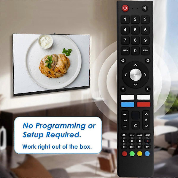 Ersättningsfjärrkontroll för CHIQ Smart 4K UHD TV L32H7N L32H7S U43H7AN U43H7L U43H7LX U50H7AN U50H7N U55H7A