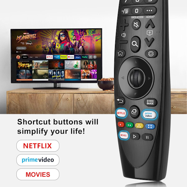 Universell Smart TV-fjärrkontroll med pekfunktion, kompatibel med MR20GA MR19BA MR18BA (Ingen röstfunktion)