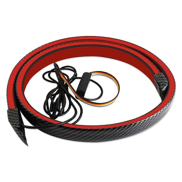 Universal Bil Karbonfiber Baklys Bar LED Multifunksjon Streamer Blinklys Modifisert Høy-
