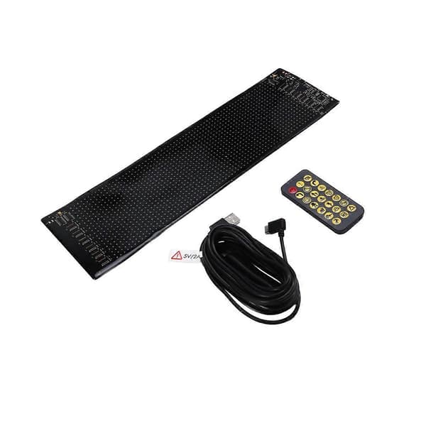 USB Bil Lastbil Skärm 20x64 LED Matrix Pixel Panel Ljus Bluetooth App Bilskylt Animation Pro