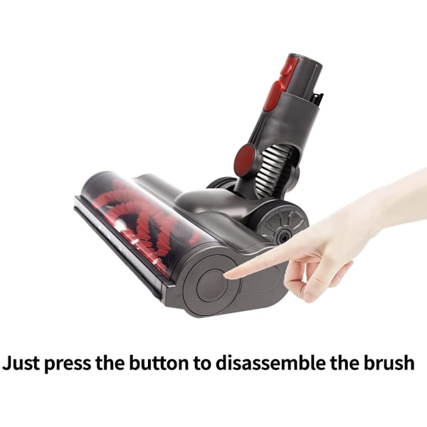 Turbiiniharjaspää Dyson V7 V8 V10 V11 V15 -imureille, lattialiitin LED-ajovaloilla