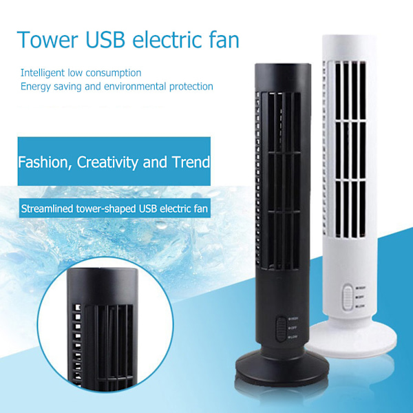 USB Bordmodel Aircondition Ventilator, Mini Køletårn Ventilator til Hjem og Kontor