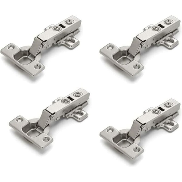 Skåpdörrsgångjärn - 4-pack - Böjd vinkel - Långsam stängning - Enkel att installera
