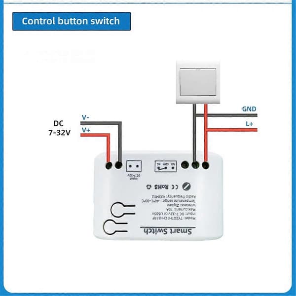 Tuya Smart Zigbee Switch med Temperatursensor Passiv Tør Kontakt Zigbee Relæ Arbejd med Home Ass DC 732V