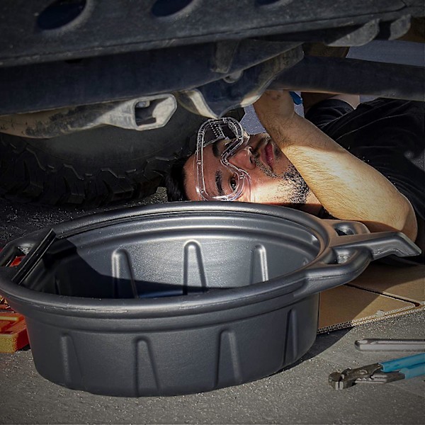 7,5L Olie Aftapningsbakke Spild Motorolie Opsamlingsbeholder Gearkasse Olie Drypbakke til Reparation Bil Brændstof Væske C
