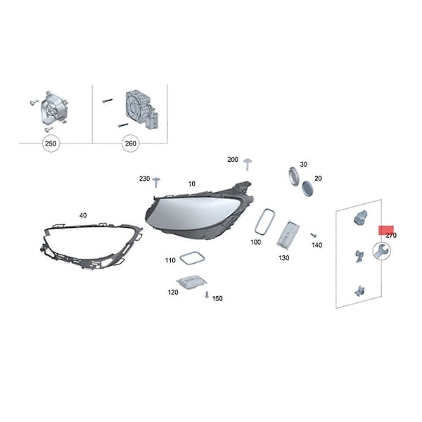 1 par strålkastar fäste reparationssatser A2138202200 A2138202300 för Mercedes Benz E W213 W238 2016-2020
