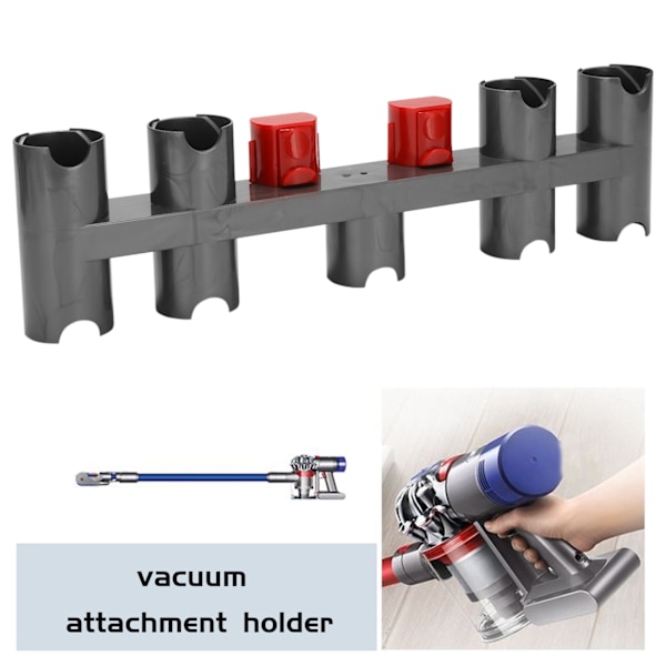 Holder Tilbehør for Dyson V7 V8 V10 V11 V15, Dokkingstasjon Organizer for Dyson Støvsuger med 9 Oppbevaringsspor