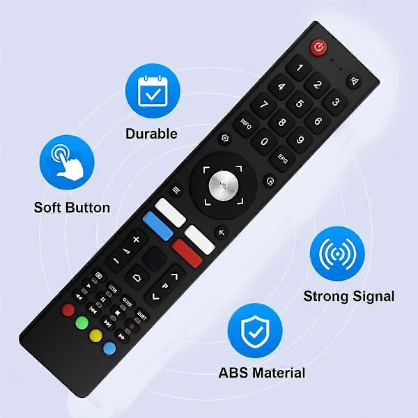 Ersättningsfjärrkontroll för CHIQ Smart 4K UHD TV L32H7N L32H7S U43H7AN U43H7L U43H7LX U50H7AN U50H7N U55H7A