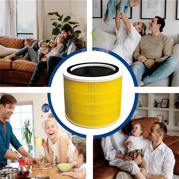 Core 300 True HEPA -vaihtosuodattimet LEVOIT Core 300 ja Core 300S Vortex -ilmanpuhdistimille Core 300-RF Keltainen 2 kpl Yellow