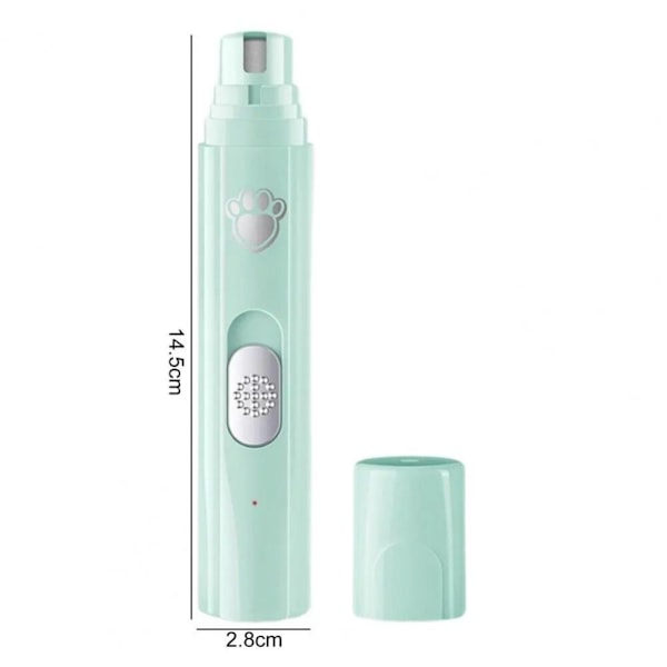 Elektrisk negleklipper for hund, USB-oppladbar negletrimmer, slitesterk, smertefri negleklipper for kjæledyr, katter, 2 blader White