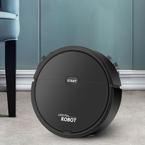 Automatisk robotstøvsuger 3-i-1 Smart trådløs fejende rengøringsrobot Opladning Intelligent hjemmeforsyning-A