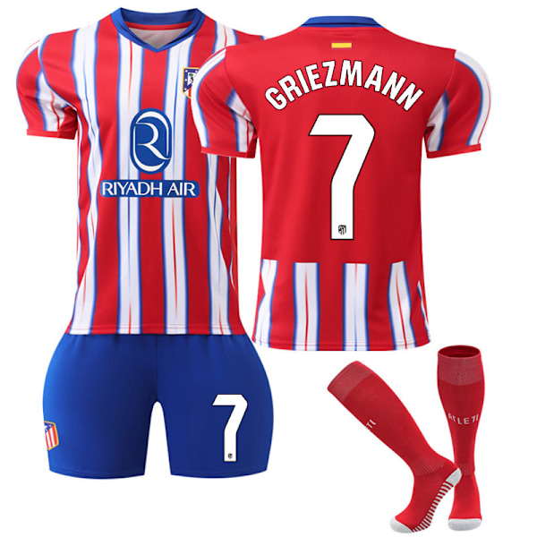 24-25 Atletico Madrid kotipaita Griezmann jalkapallosetti 20(110-120cm)