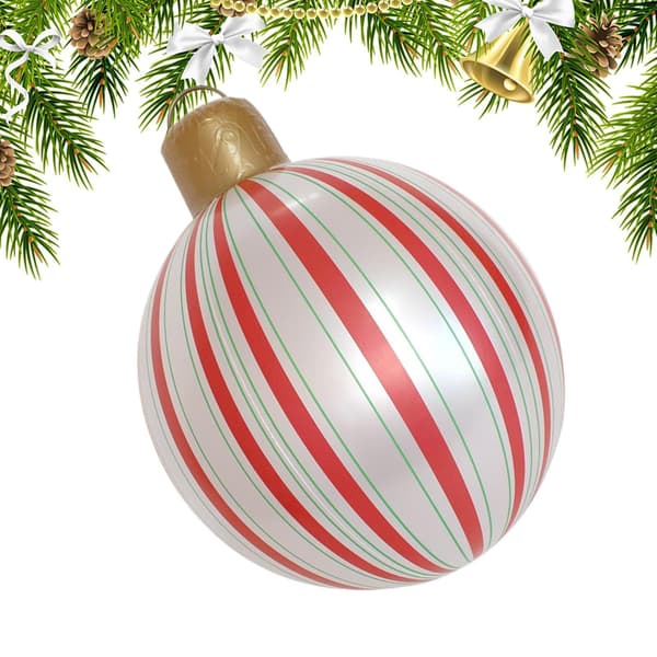 Oppustelig julekugle-dekoration 40 cm, vandtæt PVC-pynt til haven Red