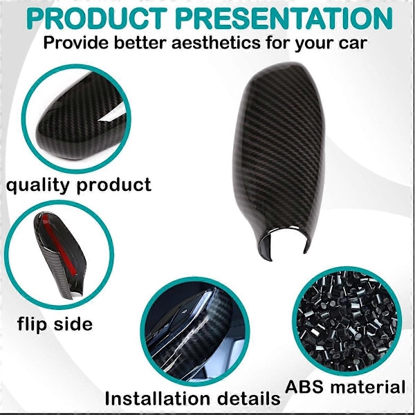 För BMW 5 7-serie G30 G11 G12 X3 X4 G01 G02 Bil Växelspak Knopp Dekor Skydd Trim Interiör Tillbehör Carbon Fiber Pattern