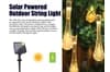 12M 100 LED Solcellelys Utendørs Hagelys Solcelle Lyslenke Vanndråpe 8 Moduser Dekor Hvit Vanntett