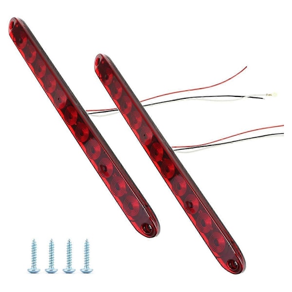 2-pack LED röd släpvagnsbroms bakljus - 11 lysdioder, för 12V båtar lastbilar släpvagnar