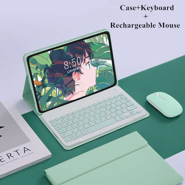 Magnetiskt Fodral för Xiaomi Redmi Pad SE 2023 11\" Bluetooth Mus Trådlöst Spanskt Tangentbord Ställ Spanish Layout Black 01
