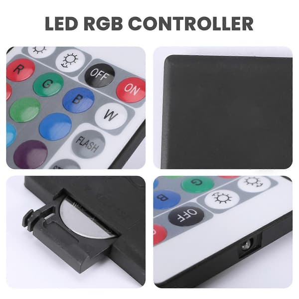 LED RGB Controller Kontrol IR 24 taster hvid 12V White