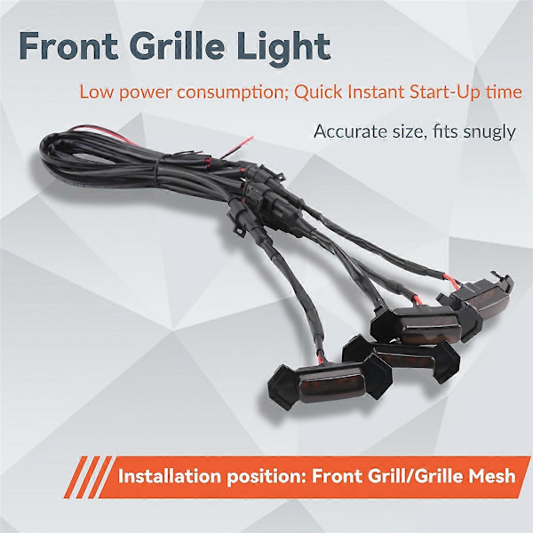 för 2016-2021 Toyota Tacoma TRD Pro / 2019-2021 RAV4 LED Främre Grill Rökt Gult Ljus Varselljus
