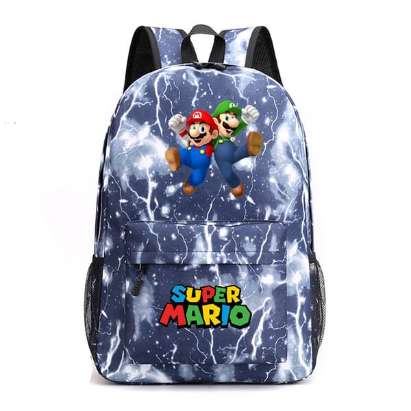 Mario Ryggsäck Mochila Barn Väskor Kapacitet-1 Lightning Blue