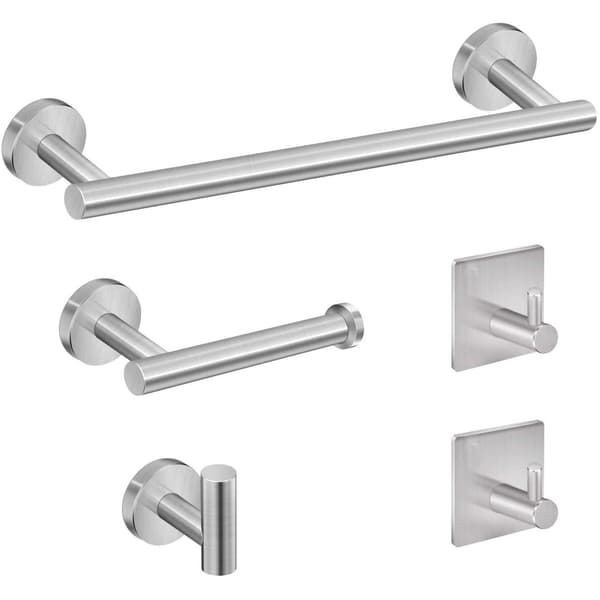 TONCHEAN Maple Inoxide Handduksställ för Badrum 6 Delar - Guld Silver 5PCS