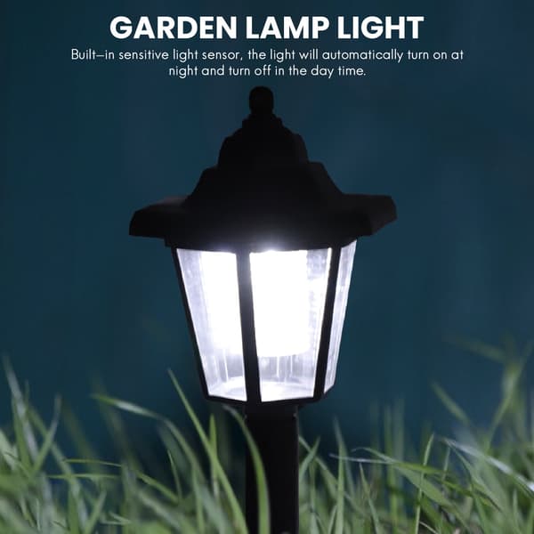 Solcellsdriven LED Utomhus Vägglampa, Trädgårdsstaket Vägglykta, Ljussensor, 2-pack