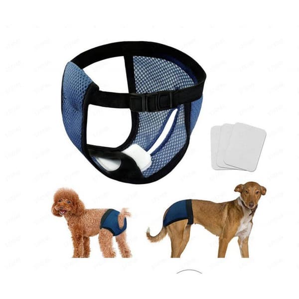 Kæledyrssikkerhedsbukser til hunde, marineblå, størrelse M, åndbare vaskbare genanvendelige Navy Blue M